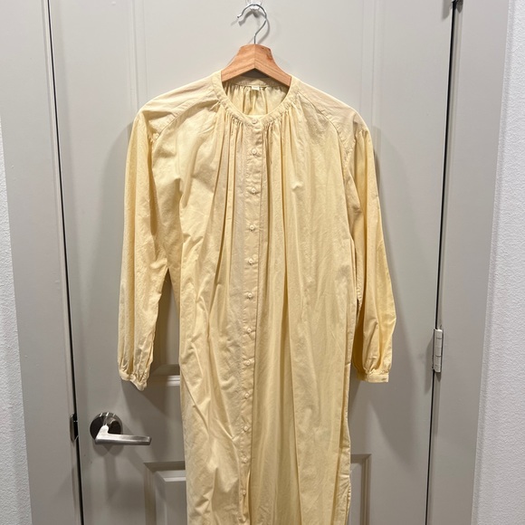 SNIDEL ORGANICS Cotton Tie Button Dress - Picture 1 of 4
